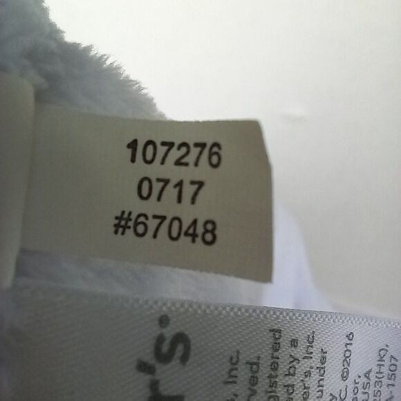 Carters Lamb Plush Lovey Security Blanket-2016-14 x 14"-Gray Stars-Embroidered - Picture 9 of 9